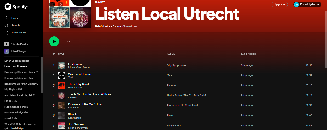 Start a locally relevant playlist on Spotify